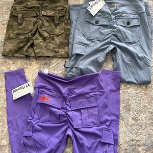 Kids Cargo Pants - Purple, Gray, and Camouflage
